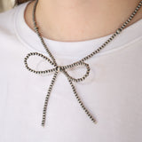 3mm-5mm Bow Navajo Pearl Necklace - 17"