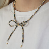 14k Gold Dipped Navajo Pearl Bow Necklace (18")