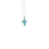 2025 BLACK FRIDAY: Turquoise Cross Pendant On Chain (A)