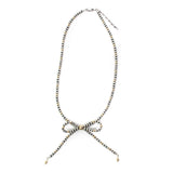14k Gold Dipped Navajo Pearl Bow Necklace (18")