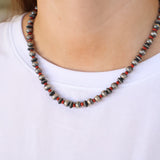 7mm Navajo Pearls - Coral - 18"