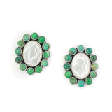 2025 BLACK FRIDAY: Federico Green Turquoise & Mother of Pearl Earrings