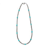 4mm Navajo Pearls- Turquoise Slab (18")