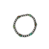 6mm Navajo Pearl Stretch Bracelet- Kingman
