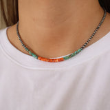 The Loney- Orange and Turquoise (16")