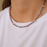 3mm Navajo Pearls- Pink Conch (18")