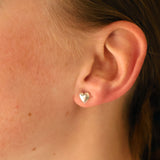 The Silver Heart Studs