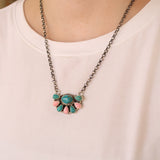 The Mayra- Turquoise and Pink Conch