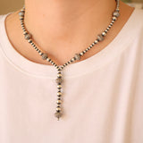 Textured Navajo Pearl Lariat (16 1/2")