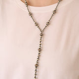 Textured Navajo Pearl Lariat (20 1/2")