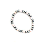 7mm Navajo Pearl Stretch Bracelet - Pink Conch