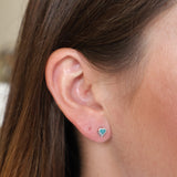 The Fancy Inlay Heart Studs