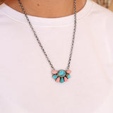 The Mayra- Turquoise and Pink Conch