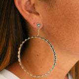The Post Zuni Hoops-Turquoise: 2 1/2"