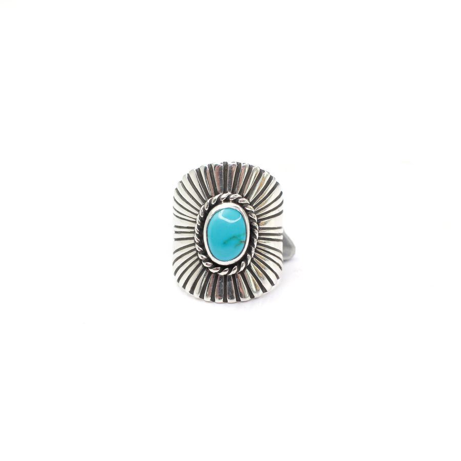 Cigar Band Ring - Turquoise