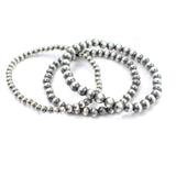 2024 BLACK FRIDAY Navajo Pearl Stretch Bracelet Set - 4mm, 5mm, 6mm