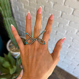 Navajo Pearl Bow Ring (5-7) - Turquoise