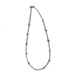 3mm Navajo Pearls- Chip Turquoise (17 3/4")