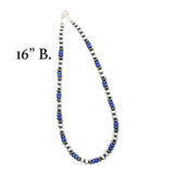 6mm Navajo Pearls - Lapis