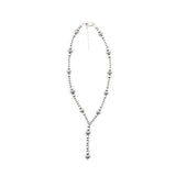 Textured Navajo Pearl Lariat (16 1/2")