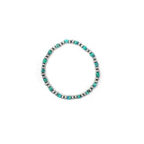 4mm Navajo Pearl Stretch Bracelet - Round Chip Turquoise