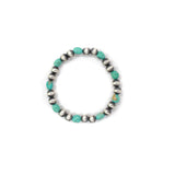7mm Navajo Pearl Stretch Bracelet- Turquoise