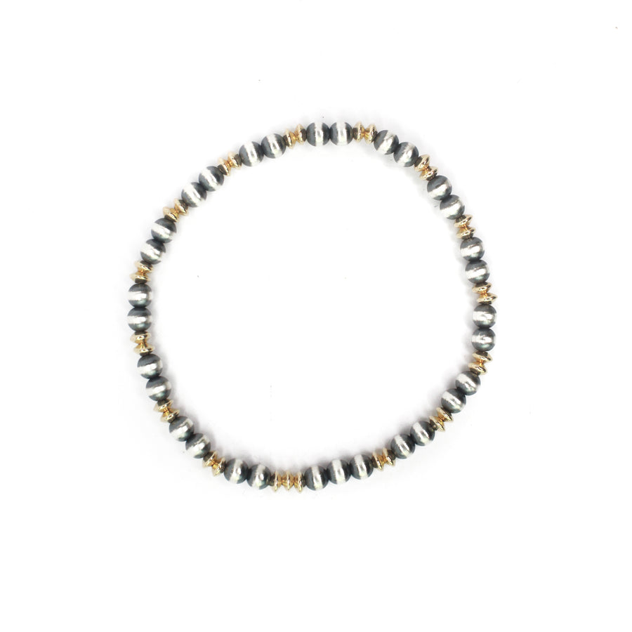 Gold Filled 4mm Navajo Pearl Stretch PRE ORDER