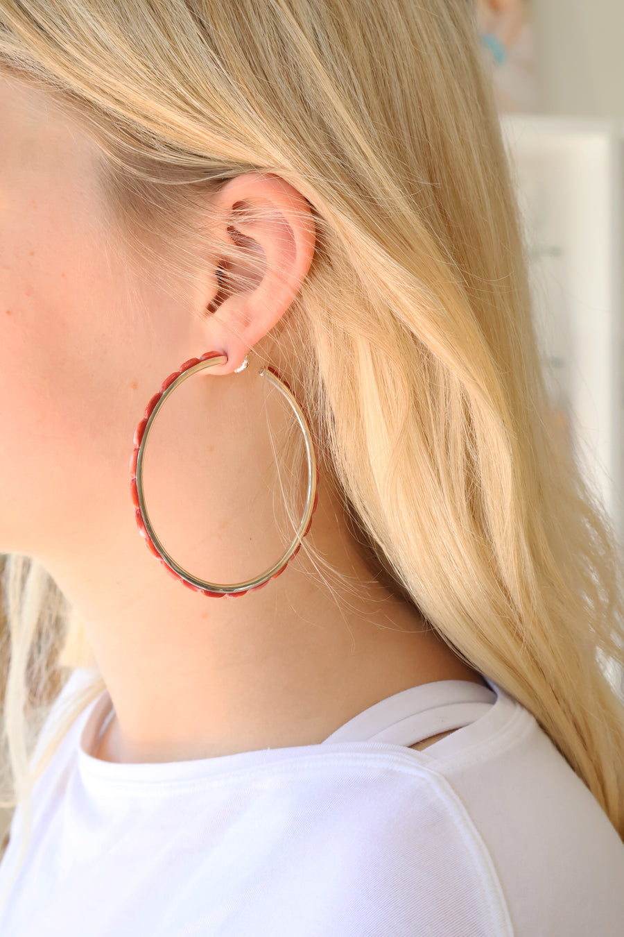 3"  Red Spiny Oyster Hoops