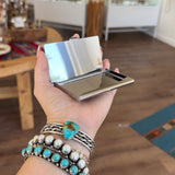 Sterling Silver and Turquoise- Business Card Holder