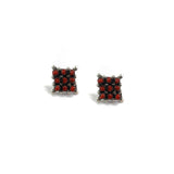 9 Stone Studs- Coral