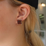 9 Stone Studs- Coral