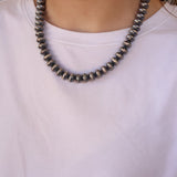 13mm Stamped Saucer Navajo Pearls - 20"