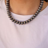 15mm Stamped Saucer Navajo Pearls - 18"