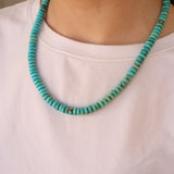 10mm Kingman Rondelle Necklace - 20"