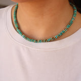 6mm Kingman Rondelle Necklace- 16"