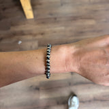 7mm Round and Saucer Navajo Pearl Stretch Bracelet