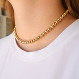 6mm Gold Beaded Necklace