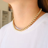 7mm Gold Beaded Necklace
