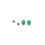 2025 BLACK FRIDAY: Turquoise Stud & 6mm Navajo Pearl Stud Set - M