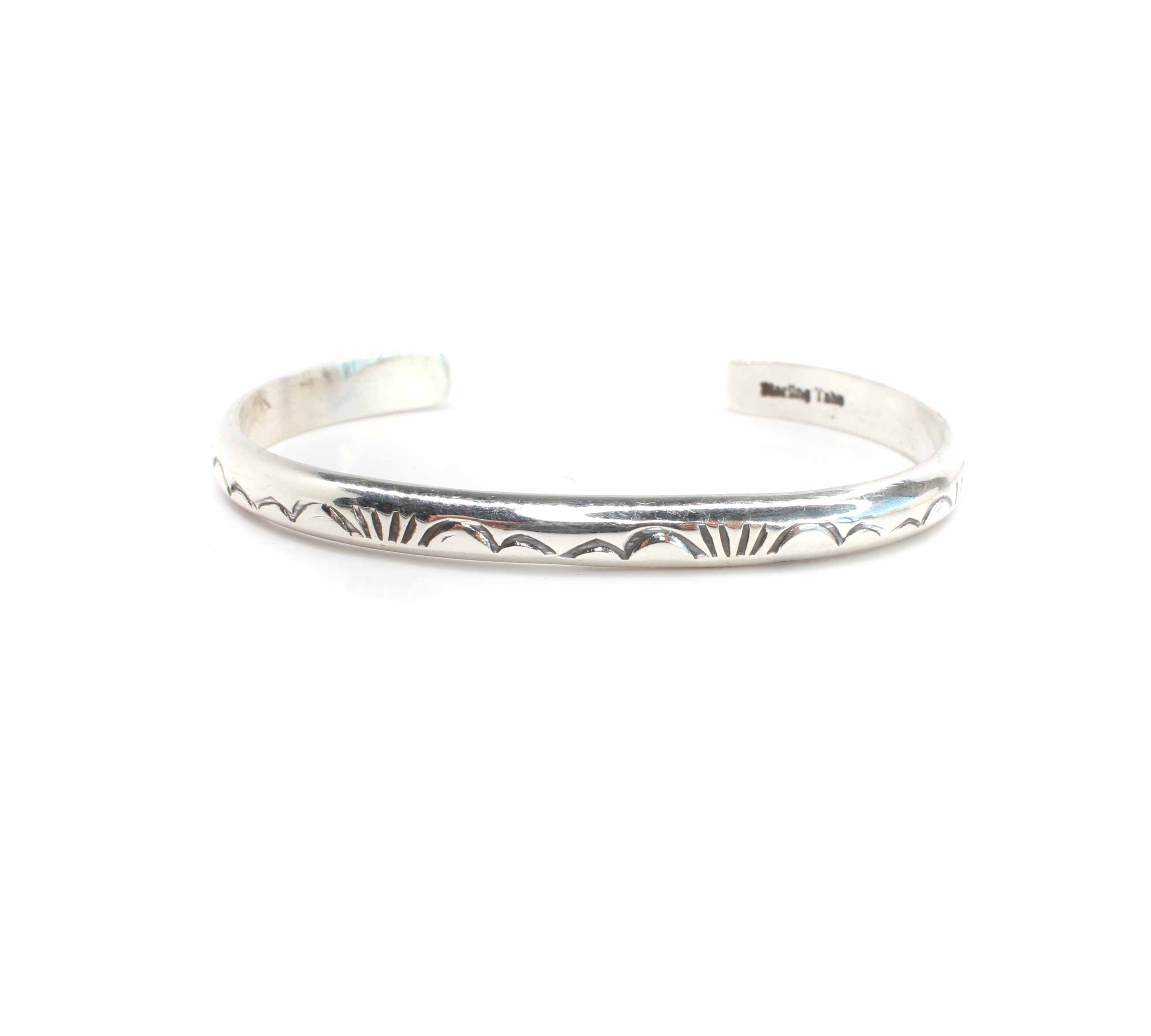 Tahe Stamped Cuff - Half Round