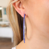 3" Lapis Hoops