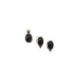 2024 BLACK FRIDAY - Single Stone Onyx Pendant & Stud Set