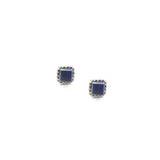 Double Twist Square Studs - Lapis