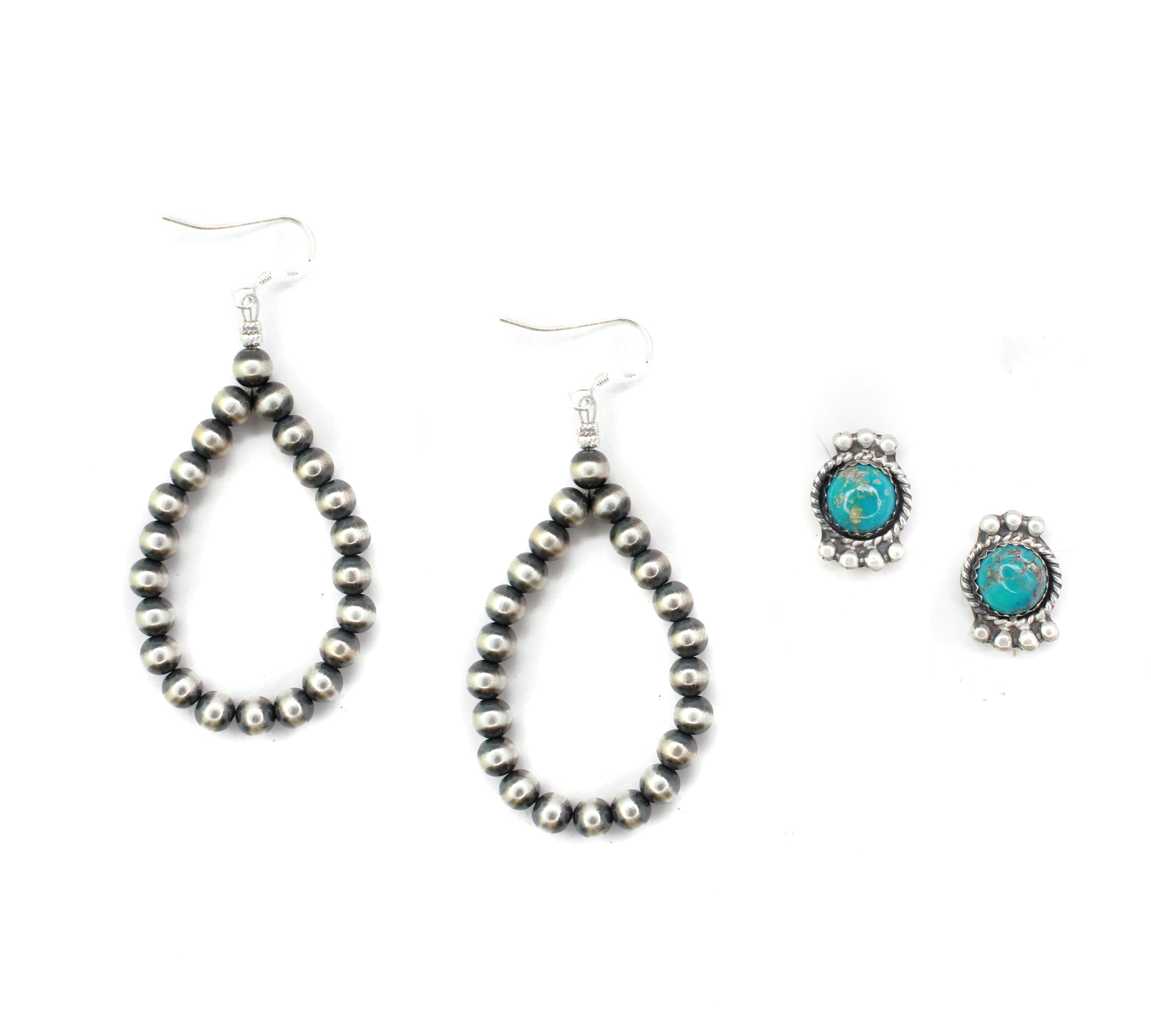 2025 BLACK FRIDAY: Machine Made Navajo Pearl Earrings & Turquoise Studs