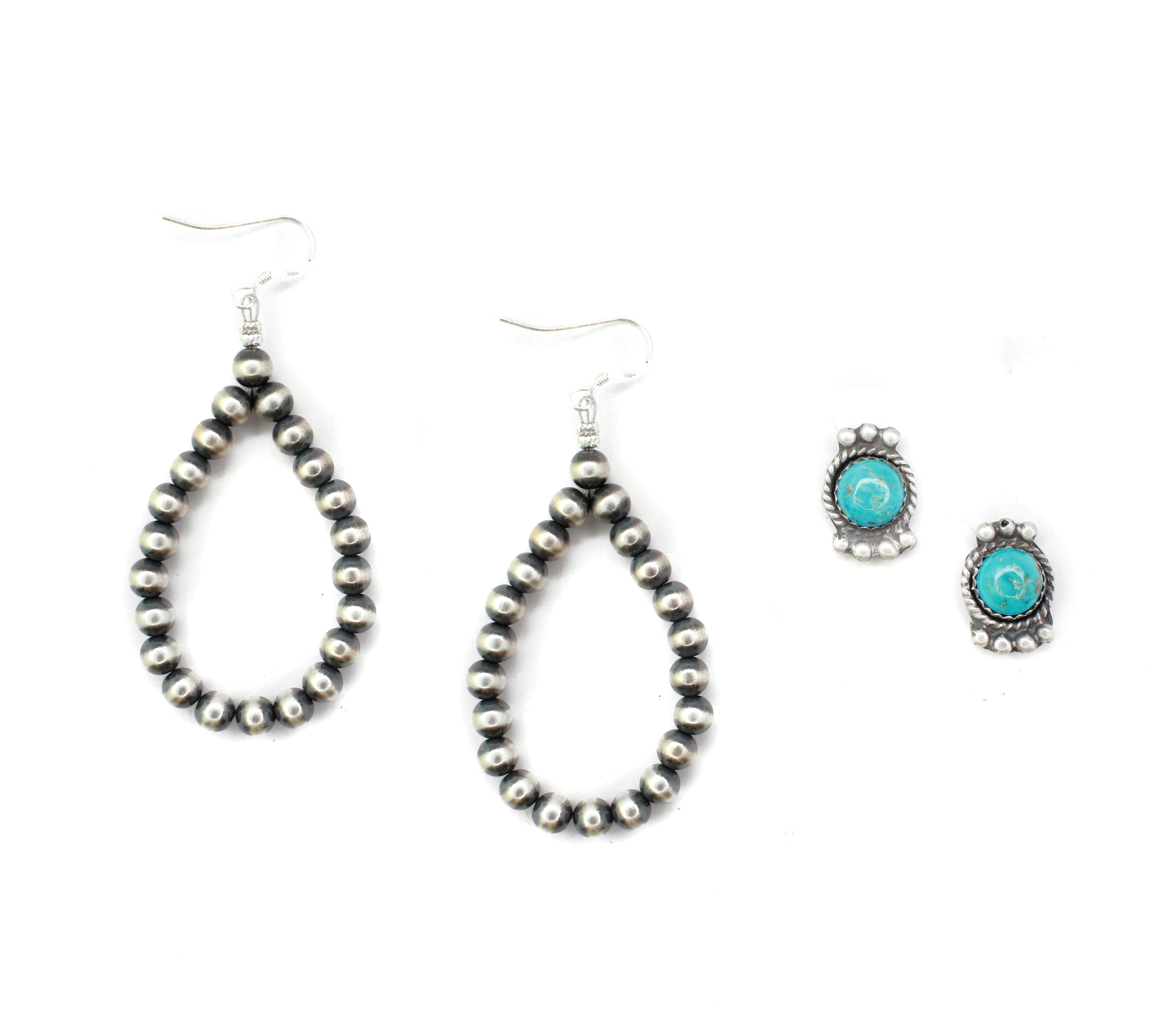 2025 BLACK FRIDAY: Machine Made Navajo Pearl Earrings & Turquoise Studs