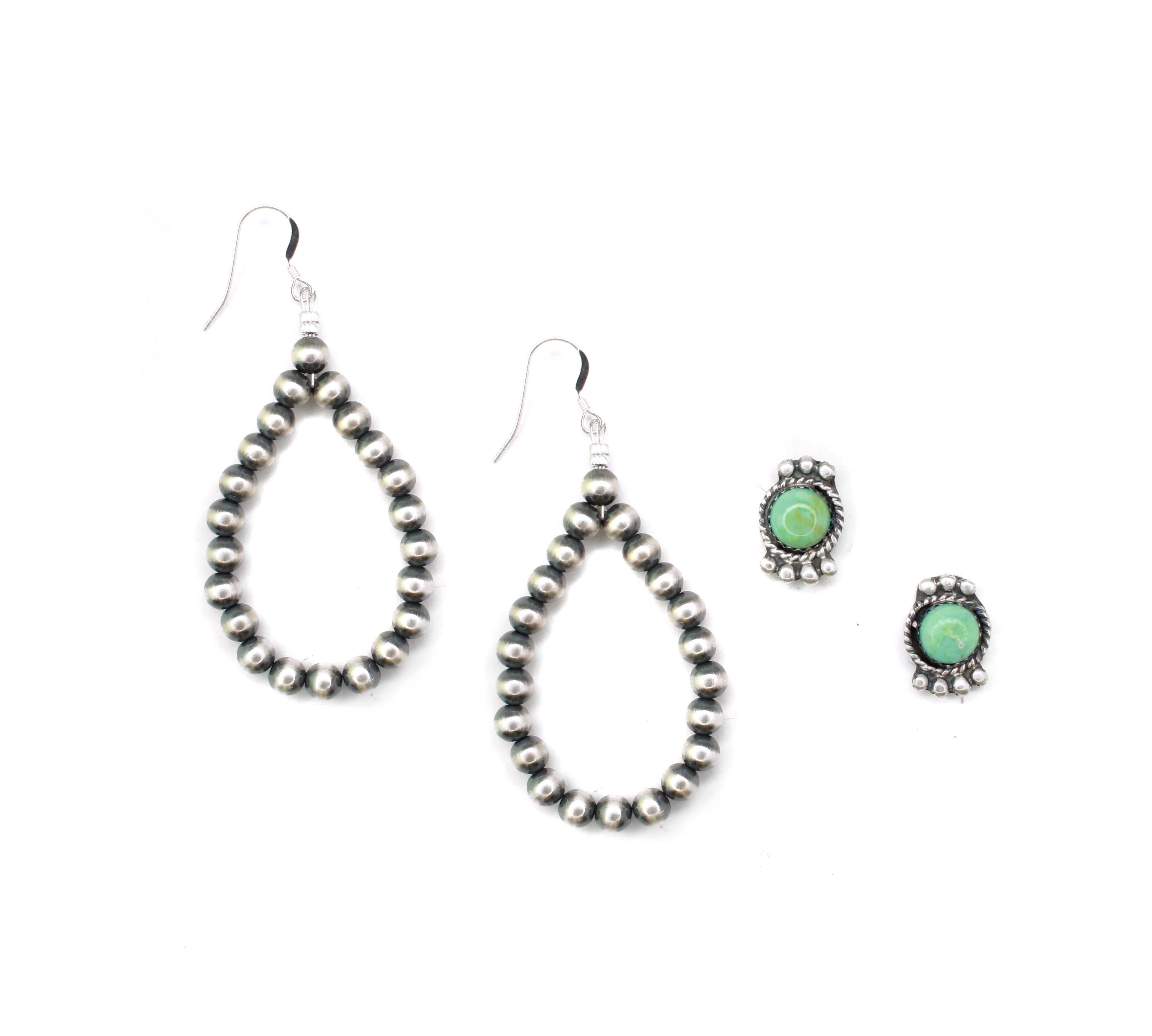 2025 BLACK FRIDAY: Machine Made Navajo Pearl Earrings & Turquoise Studs