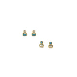 The Royces - Gold and Turquoise Studs
