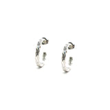 Stamped Hoop Earrings - Small