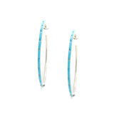 3" Turquoise Hoops