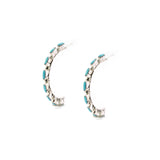 The Original Zuni Hoops - Turquoise : 1 1/4"